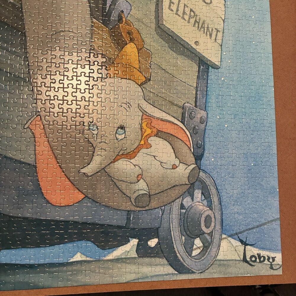 DUMBO Classic Disney Movie BABY MINE Artist Series Toby Bluth Jigsaw Puzzle RARE - Picture 7 of 8